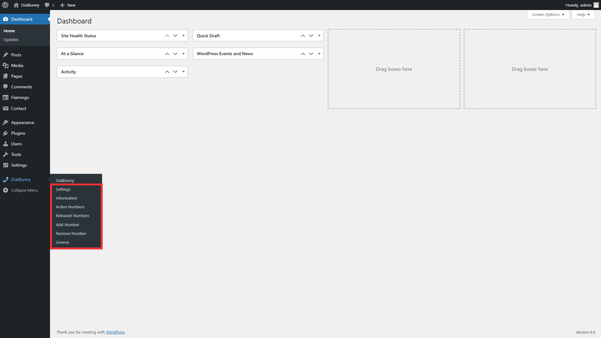 WordPress plugin page