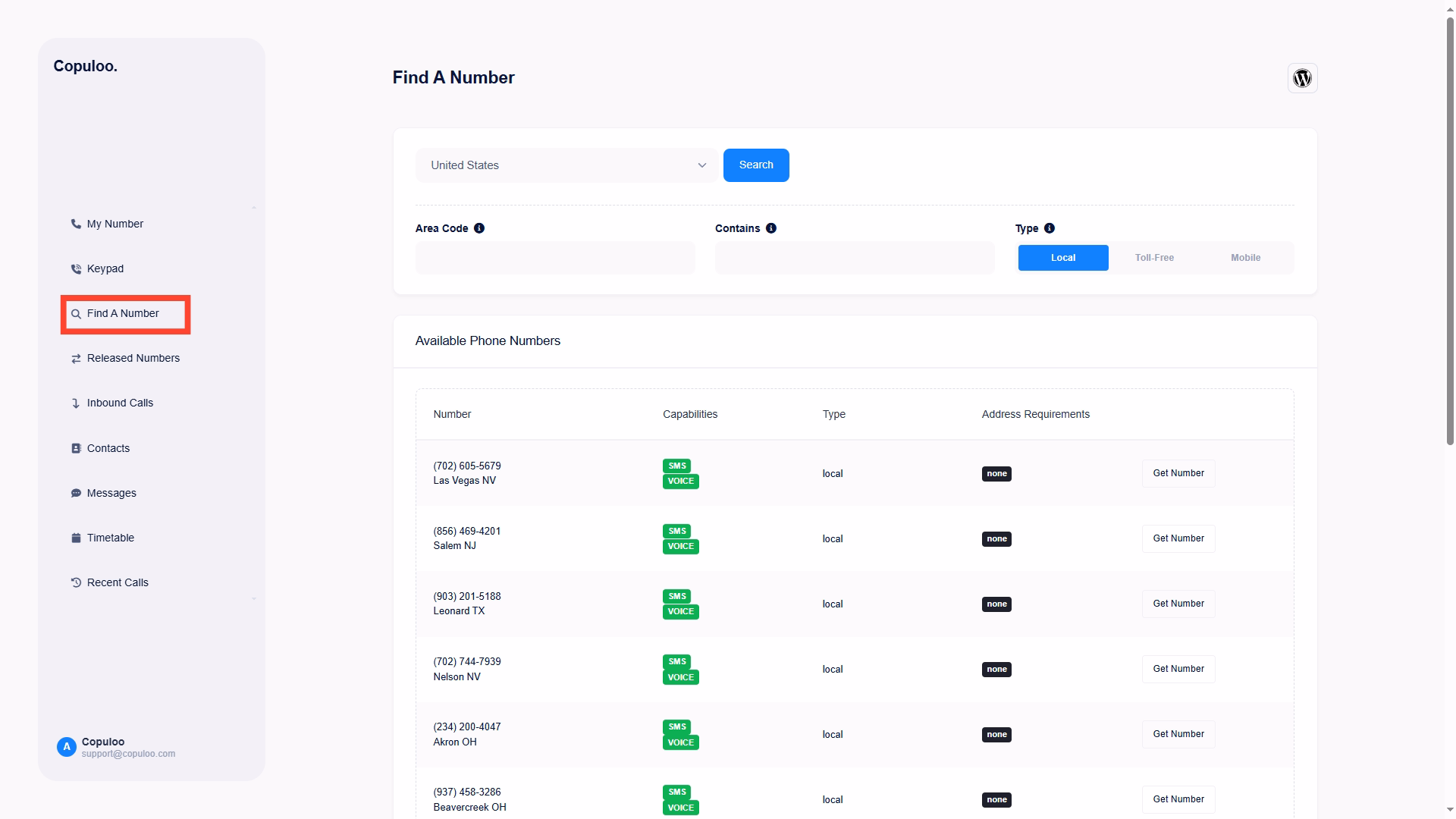 getting the main API keys from twilio for Copuloo