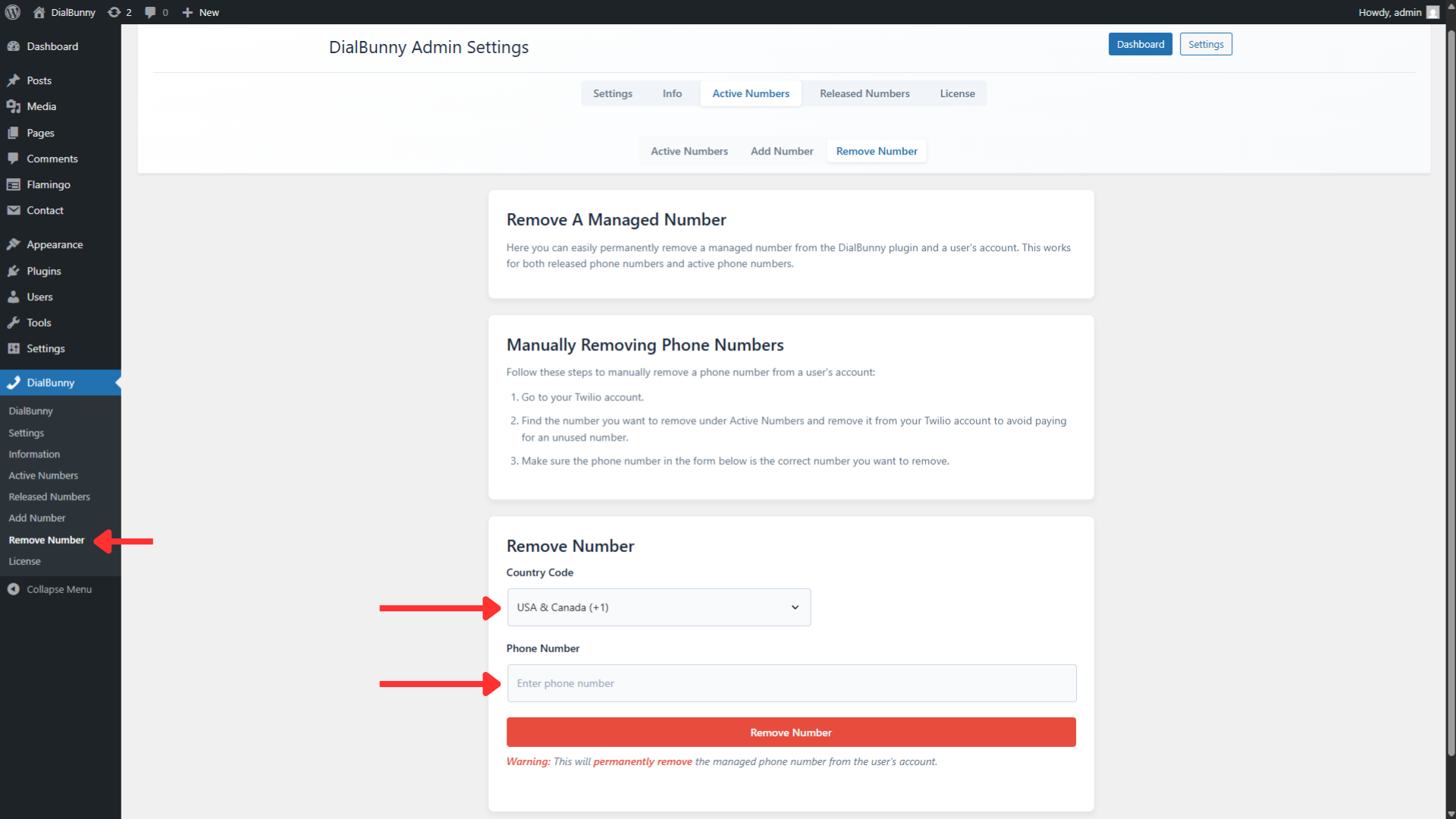 Copuloo remove number